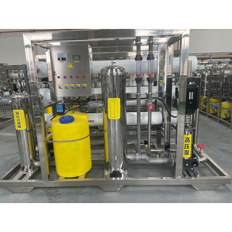 Auto PLC 6m3 per uur Industrieel RO-waterfilterzuiveringssysteem voor brak water