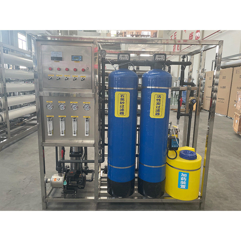1 ton 380V/4Kw tweestaps 1000LPH RO-filterwaterzuiveringssysteem voor zuivering